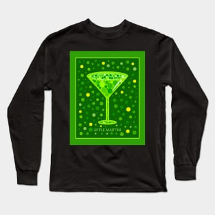 Apple Martini | Cocktail | Pop Art Long Sleeve T-Shirt